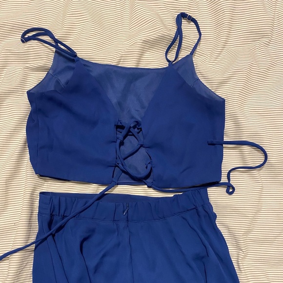 Lulus Thoughts of You Royal Blue Two-Piece Maxi - Picture 4 of 9